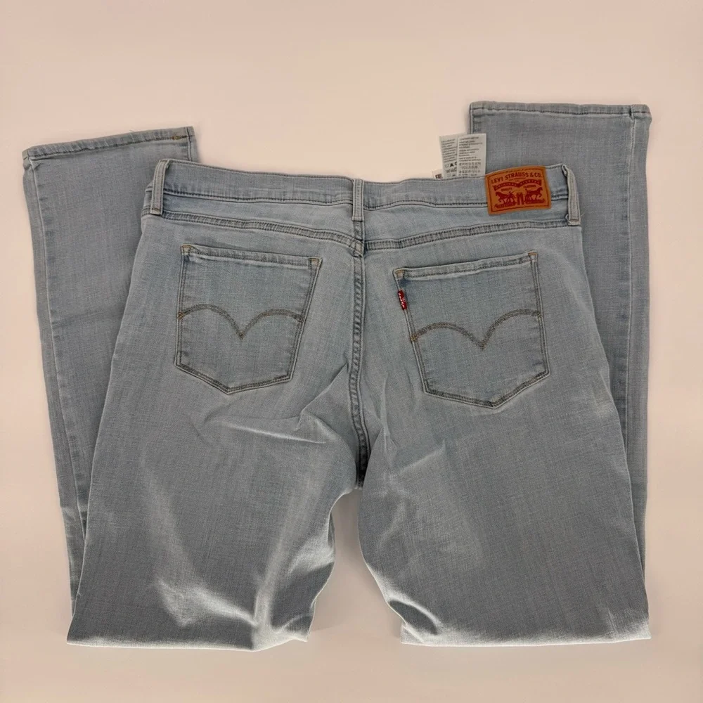 Levi's 314 Light Blue Shaping Straight Women’s Jeans Mid-Rise Size 33x30 - Picture 5 of 12